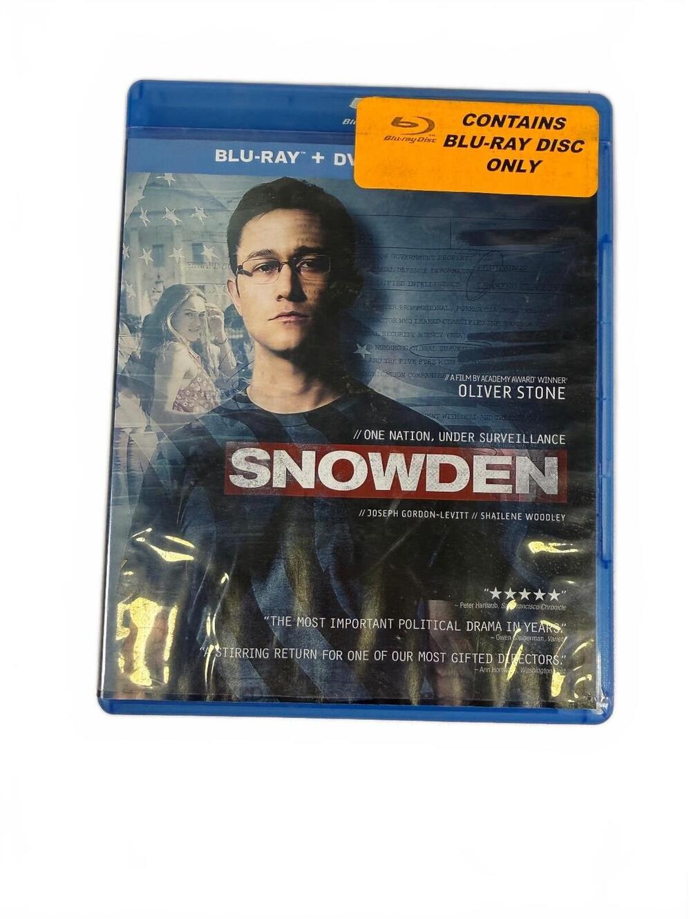 Snowden Blu-ray Disc Only - Political Drama Movie Directed by Oliver Stone